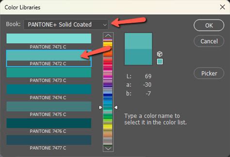 Screenshot of Photoshop Color Picker without Pantone libraries