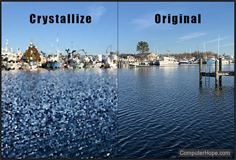 Example of Crystallize filter in Photoshop