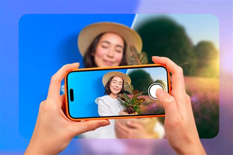 A person experimenting with different hairstyles on their phone