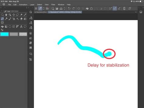 Clip Studio Paint Stabilization Settings