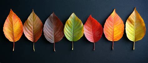 Autumn leaves in various stages of fall color