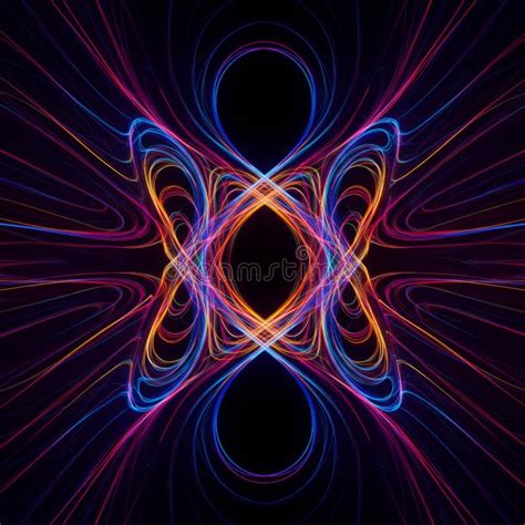 Abstract swirling energy patterns in vibrant colors
