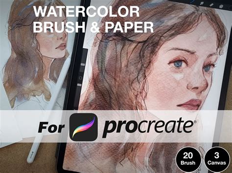 Procreate brushes for food illustration, showing texture and watercolor effects