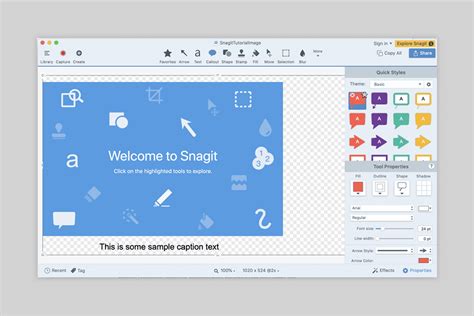 Snagit interface showing the 