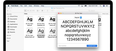Illustration showing how to install fonts on Windows and macOS
