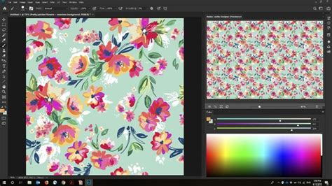 Screenshot of a hypothetical textile pattern preview in Adobe Textile Designer