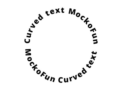 Example of a circular logo with text on a curve