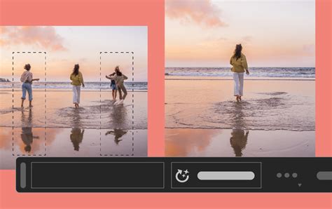 Before and after image showing canvas extension with Generative Fill
