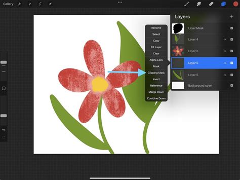 Illustration showing Color Drop being used on a closed shape in Procreate