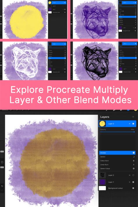 Example of a Procreate canvas with multiple layers for different colors