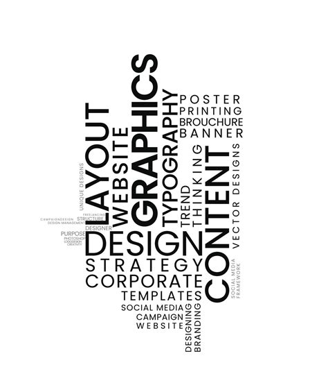 Typography examples for brochure design with angled text