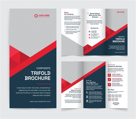 Back side design of a tri-fold brochure with flipped elements and rotated content