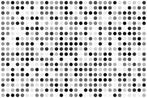 Diagram showing how small dots blend to create shades of gray