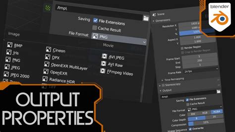 Blender interface showing Output Properties