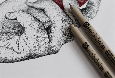 Procreate artwork showcasing detailed stippling for character shading