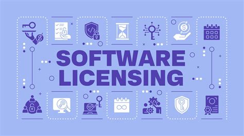 A graphic illustrating the concept of software licensing
