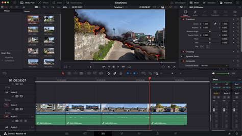 DaVinci Resolve Project Server interface with database creation