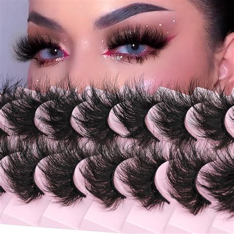 Close-up of dramatic false eyelashes