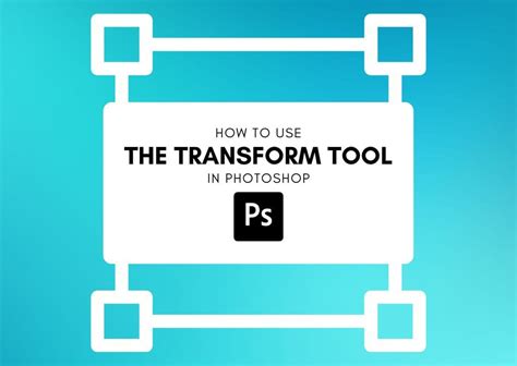 An image being transformed within a black square using Photoshop's Transform tool
