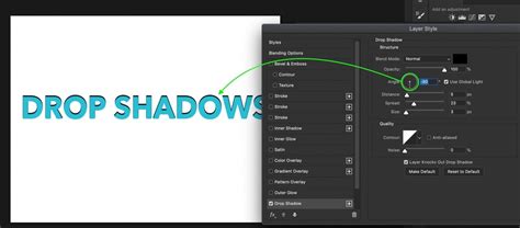 Photoshop Drop Shadow Effect