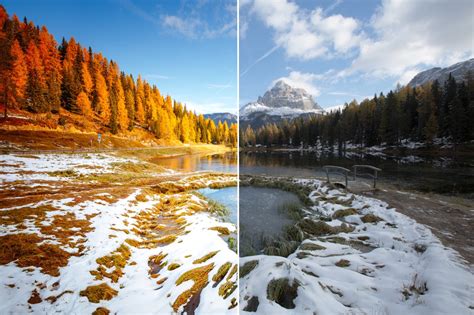 Before and after comparison of an image with color balance adjustments applied