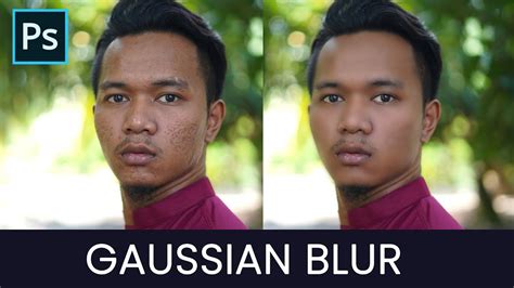 Photoshop text with Gaussian blur applied