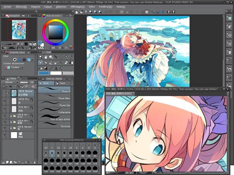 Clip Studio Paint user interface with community forum icon