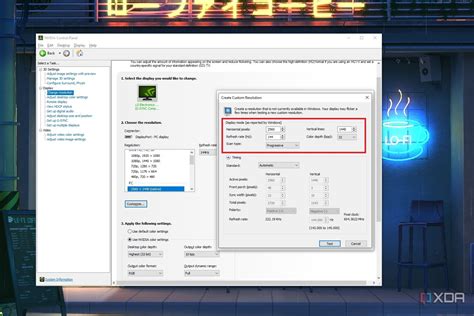 Screenshot of Nvidia Control Panel with relevant settings highlighted