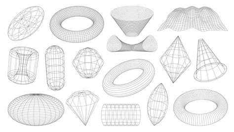Wireframe representation of a 3D mesh