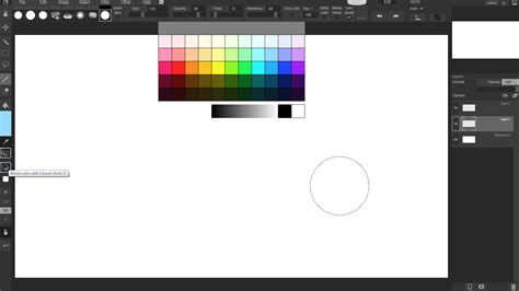 Digital art canvas with layers for brush tip creation