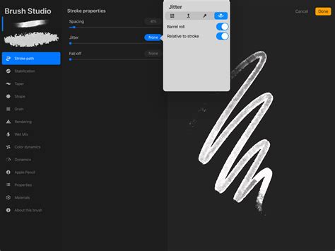 Procreate Brush Studio Interface
