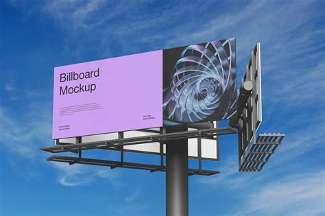 Mock-up of a product advertisement on a billboard