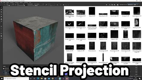 Substance Painter stencil painting example