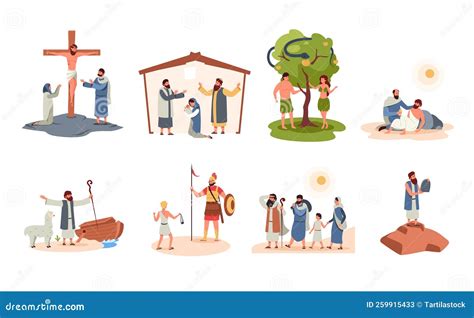 Illustration of diverse Bible scenes