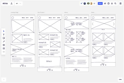 Photoshop wireframe example