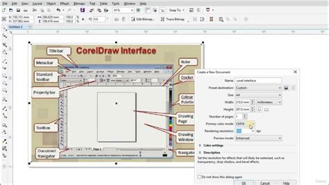 Early version of CorelDRAW interface