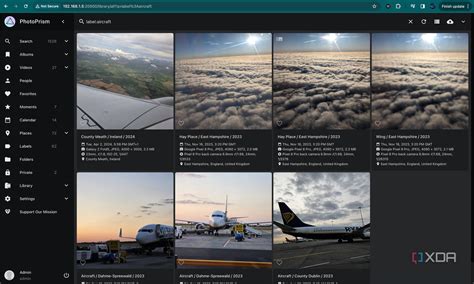 Screenshot of PhotoPrism library showing HEIC files