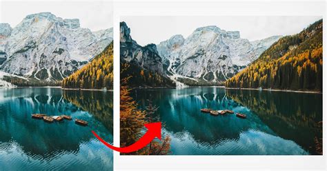 Example of a generated landscape image created from a blank canvas using Generative Fill
