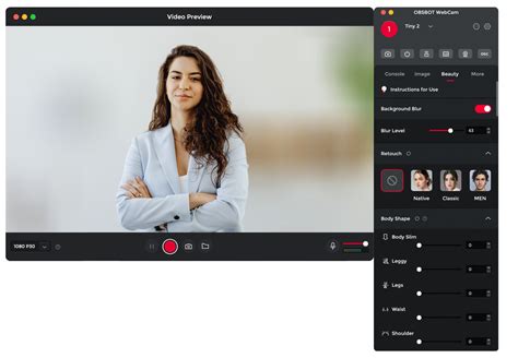 Side-by-side comparison of a webcam feed with and without background blur