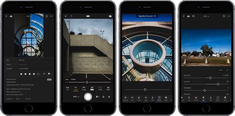 Lightroom mobile interface