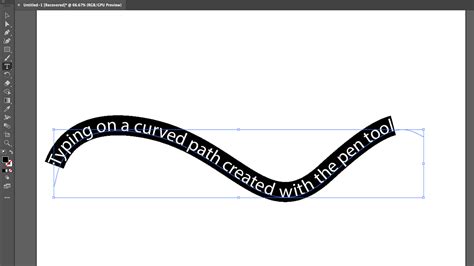 Text following the curve of a pen path