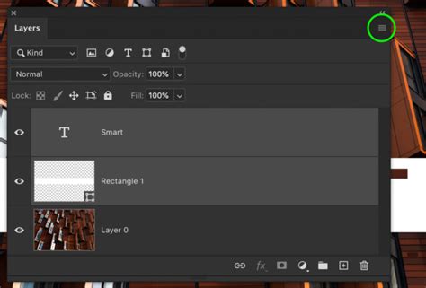 Photoshop Smart Object properties in Layers Panel
