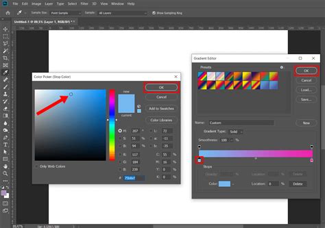 Photoshop Gradient Picker Interface