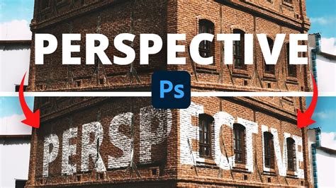 Photoshop perspective transform tool applied to text