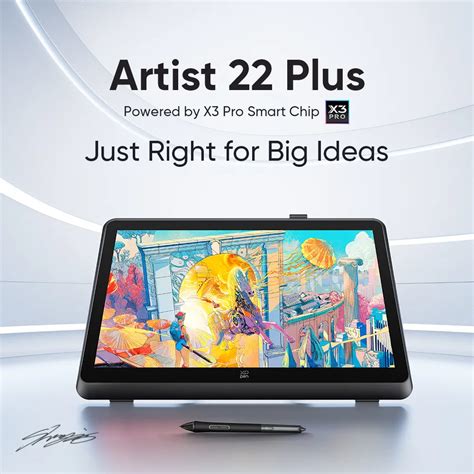 XP-Pen Artist 22 Plus with artwork displayed