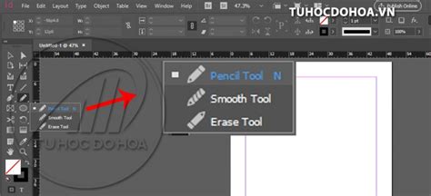 Screenshot showing the Pencil Tool in InDesign