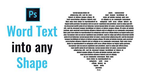 Photoshop text inside shape example