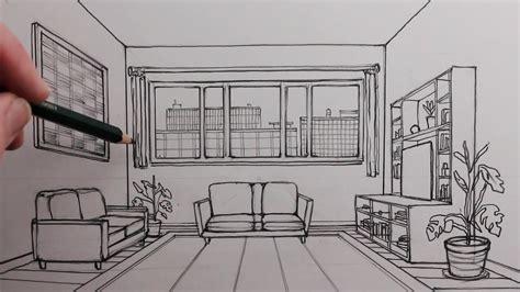 Basic line drawing of a room