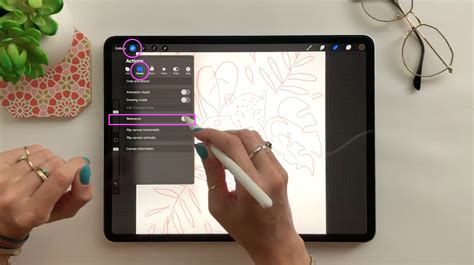 Procreate canvas with reference window