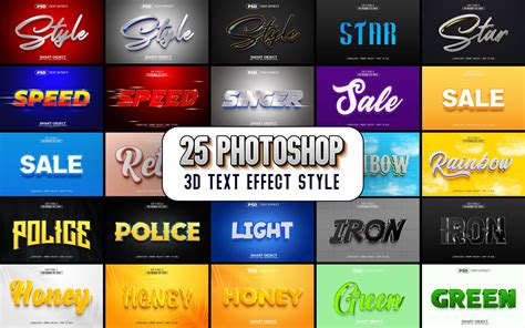 Photoshop Layer Styles for Text